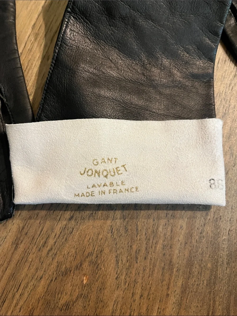 GANT Jonquet vintage Long Black Leather Gloves size 6 1/2